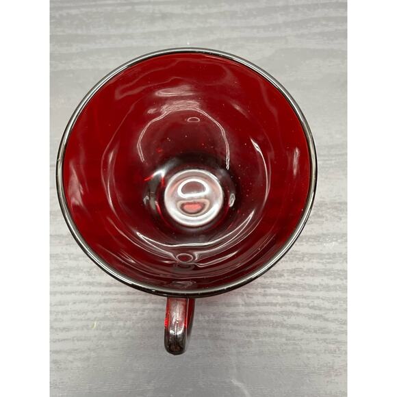 Vintage Anchor Hocking Royal Ruby Red Depression Glass Punch Cups Set of 5 - Picture 5 of 8
